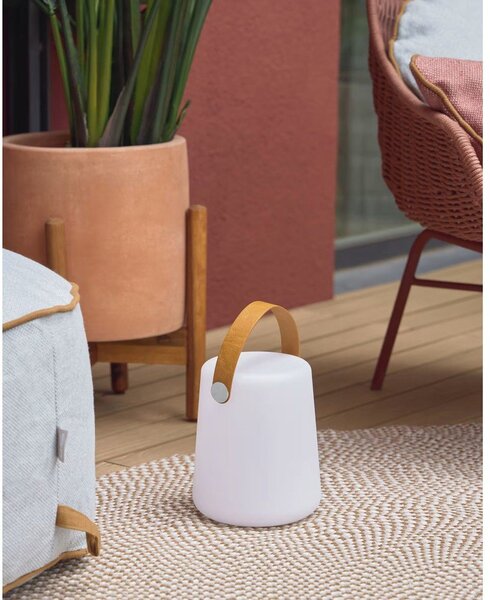 Bílo-hnědá venkovní lampa Kave Home Dialma
