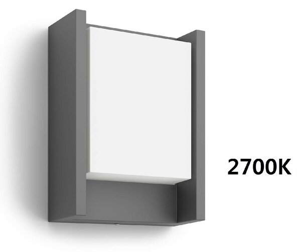 16460/93/16 Arbour venkovní nástěnné LED svítidlo 1x6W 600lm 2700K IP44, antracitové