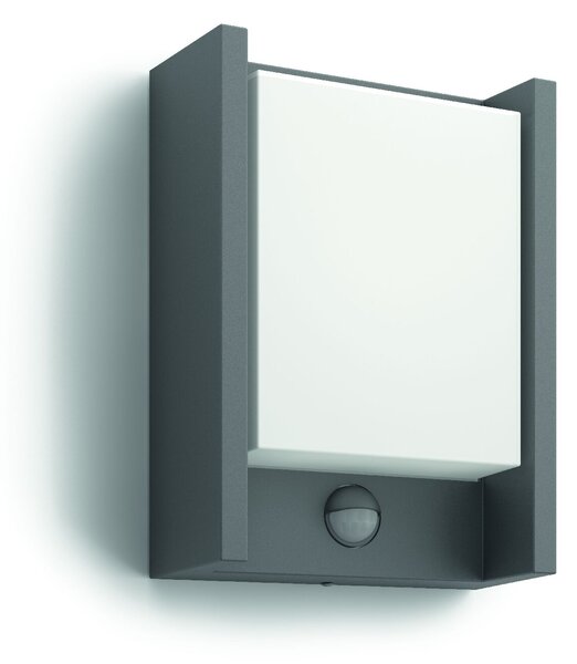 16461/93/16 Arbour IR venkovní nástěnné LED svítidlo se senzorem 1x6W 600lm 2700K IP44, antracitové