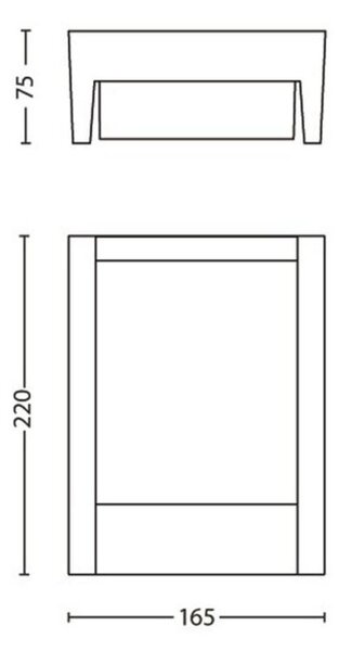 16460/93/16 Arbour venkovní nástěnné LED svítidlo 1x6W 600lm 2700K IP44, antracitové