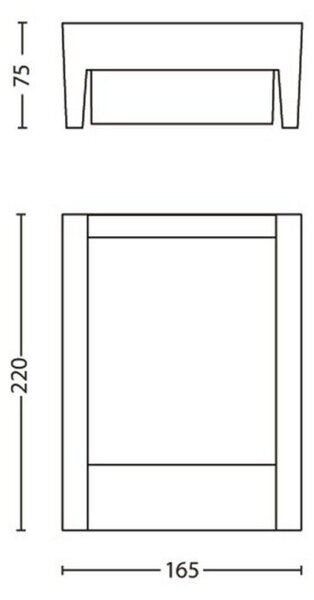 16460/93/16 Arbour venkovní nástěnné LED svítidlo 1x6W 600lm 2700K IP44, antracitové