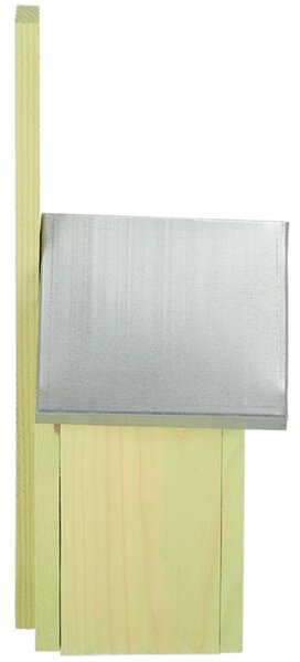 Ptačí budka Simi, 30x15x13 cm, dřevo/kov, hnědá