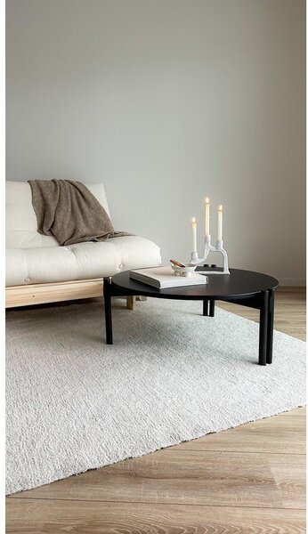 Černý kulatý konferenční stolek z borovicového dřeva ø 80 cm Sticks – Karup Design