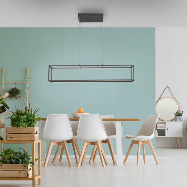 Paul Neuhaus LED závěsné světlo Conni, černá, 130 cm,, stmívatelný, Černá, Obývací pokoj / jídelna, Hliník, Moderní
