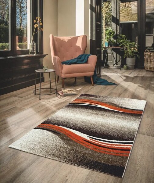 Kusový koberec ENIGMA NEW 307/78 Brown Orange - hnědo-oranžový - 80x150cm