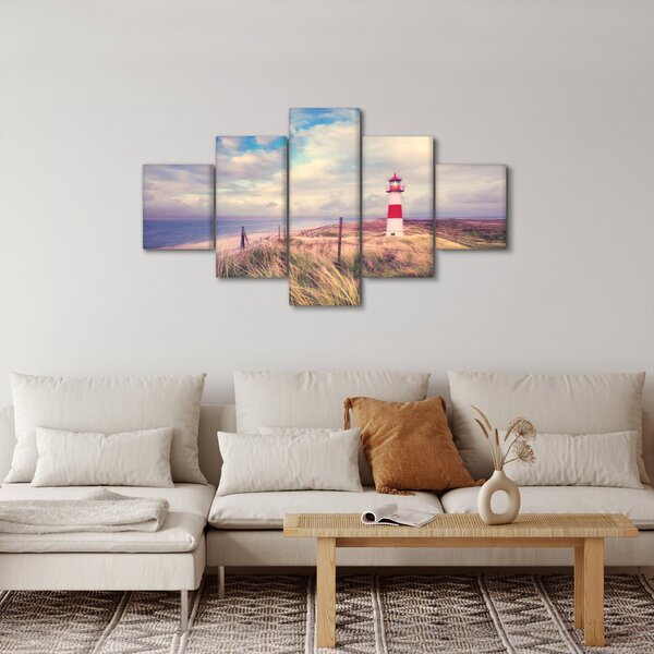 Obraz - Červený maják (125x70 cm)