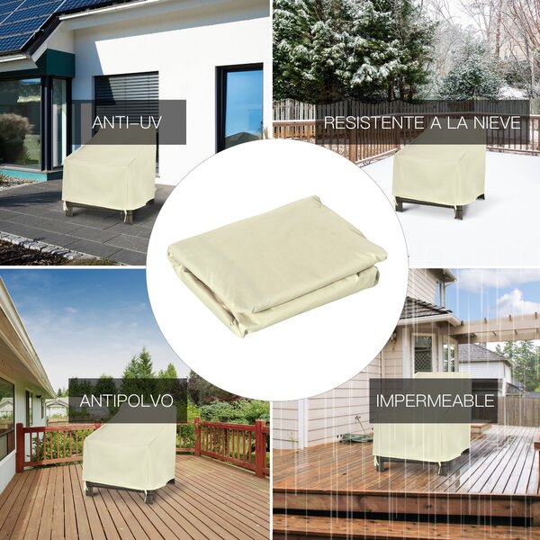 Ochranný obal Outsunny pro zahradní nábytek - voděodolný kryt proti dešti a slunci 68x87x77cm 600D Oxford látka | Aosom