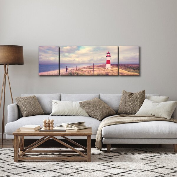 Obraz - Červený maják (170x50 cm)