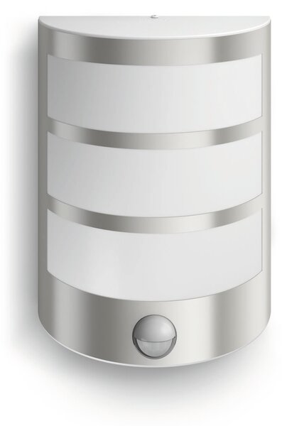 17324/47/16 Python IR venkovní nástěnné LED svítidlo se senzorem 1x6W 600lm 2700K IP44, nerezové