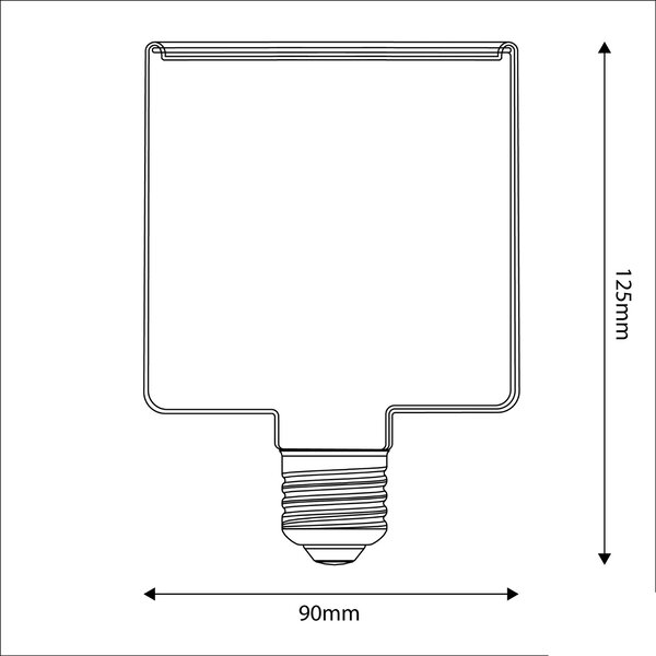 Creative cables Transparentní LED žárovka Ghost Line 4,5W 300Lm E27 2200K stmívatelná - G04