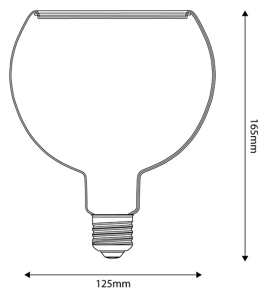 Creative cables Transparentní LED žárovka Ghost Line 6W 220Lm E27 1900K stmívatelná - G15