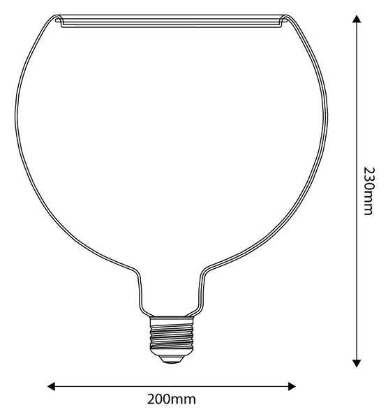 Creative cables Transparentní LED žárovka Ghost Line 5W 350Lm E27 2200K stmívatelná - G06