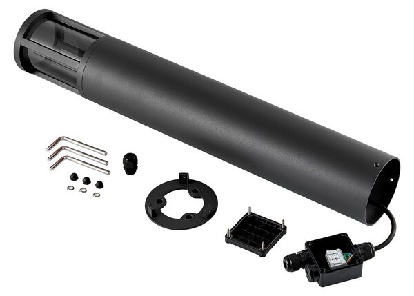 DEKOLIGHT Venkovní sloupek Facado kulatý, 65 cm, 1xE27, 20W, IP65 Barva: Černá - opálová
