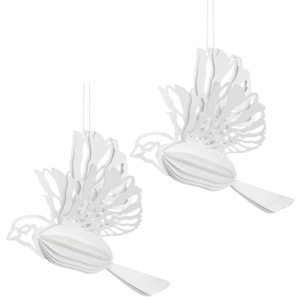 COOEE Design Set papírových ptáčků Paper Bird - Natural CED433