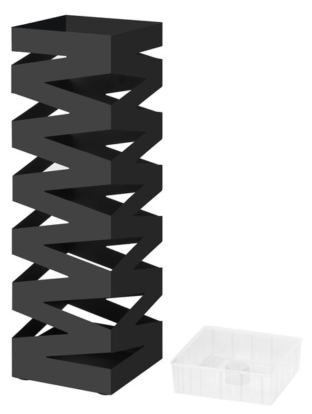 Kovový stojan na deštníky Loft Black, 49x15,5 cm