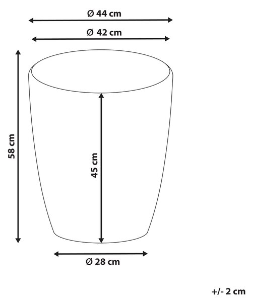 Květináč NAXOS 44 cm Šedá