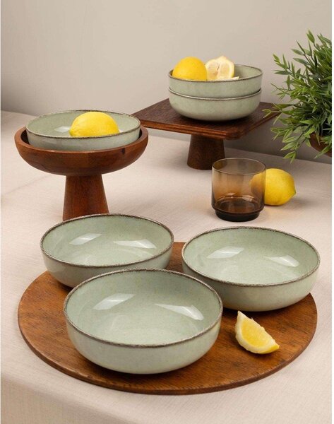 Světle zelené porcelánové misky v sadě 6 ks 75 ml – Hermia