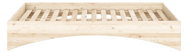 Dvoulůžková postel z borovicového dřeva bez čela 140x200 cm v přírodní barvě Orbit – Karup Design