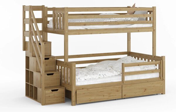 Patrová postel se schůdky Torro 90/120x160 Dub
