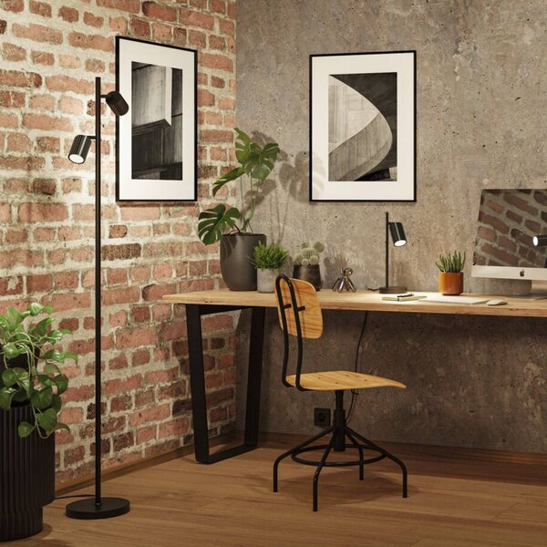 Paulmann Stojací lampa Lirena, matná černá, výška 157 cm, kov, Černá, Obývací pokoj / jídelna, kov, Moderní