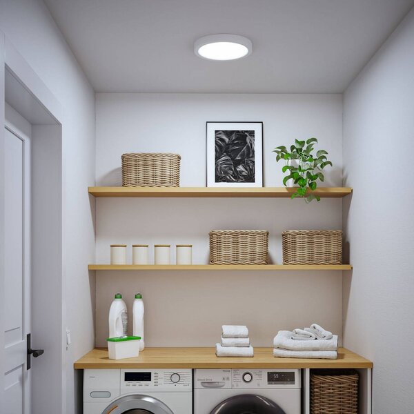 Paulmann LED stropní svítidlo Abia 2, Ø 30 cm, bílé,, Bílá / opál, Obývací pokoj / jídelna, Plast, Moderní