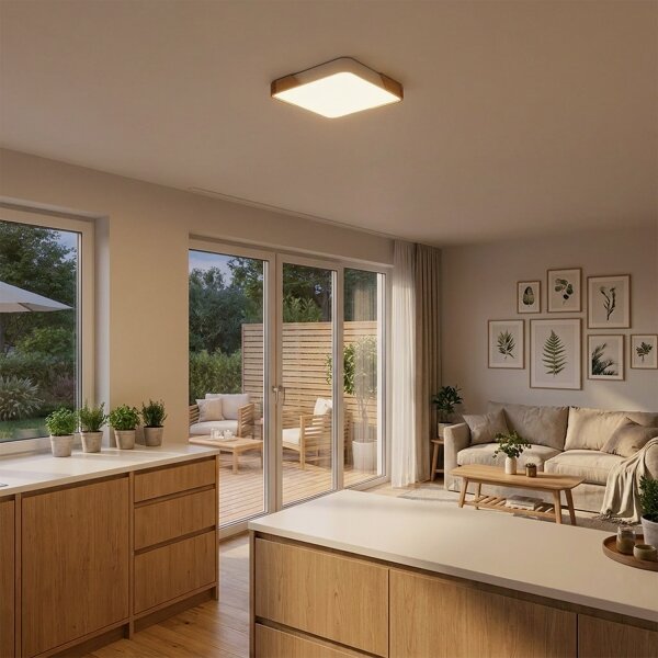 Brilagi - LED Stmívat. svítidlo PILANA LED/48W/230V dub/bílá 42x42 cm + DO