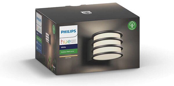 17401/93/P0 Hue White Lucca venkovní nástěnné LED svítidlo E27 1x9,5W 806lm 2700K IP44 antracit