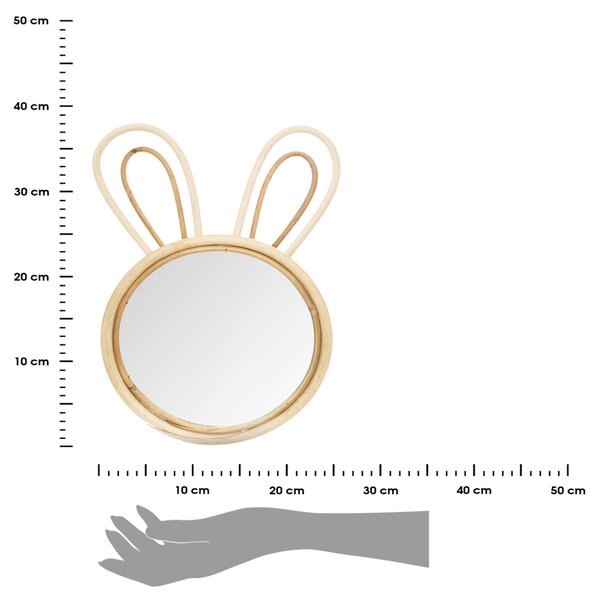 Zrcadlo Rabbit, hnědé