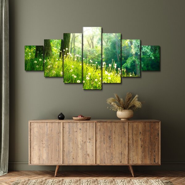 Obraz - Magická louka plná pampelišek (210x100 cm)