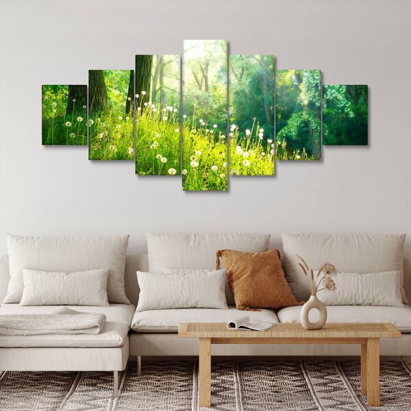 Obraz - Magická louka plná pampelišek (210x100 cm)
