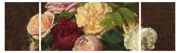 Obraz - Henri Fantin-Latour, Roses de Nice on a Table, reprodukce (170x50 cm)