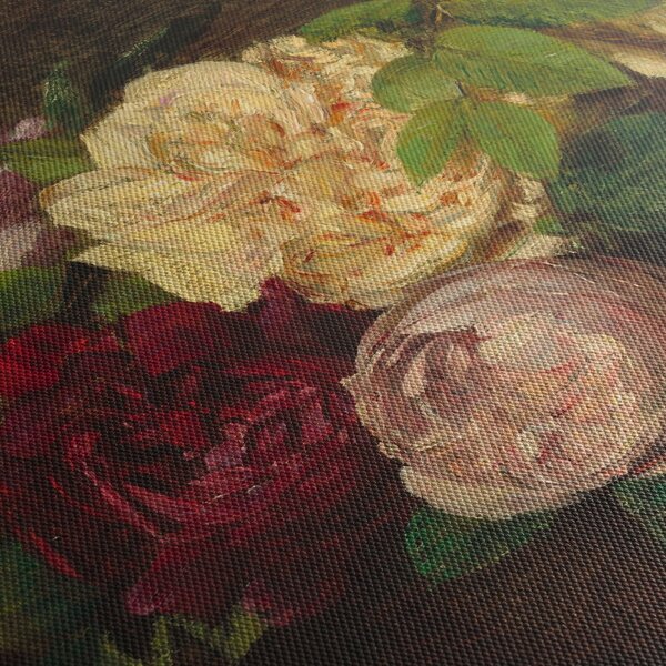 Obraz - Henri Fantin-Latour, Roses de Nice on a Table, reprodukce (170x50 cm)