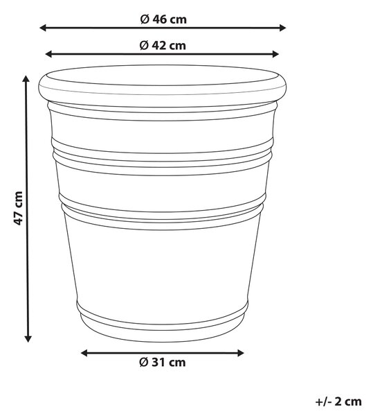 Květináč AGISTRI 46 cm Béžová