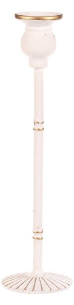 Kovový svícen 30 cm bílý FUP543
