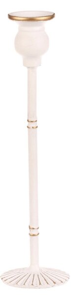 Kovový svícen 30 cm bílý FUP543