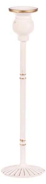 Kovový svícen 30 cm bílý FUP543
