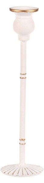 Kovový svícen 30 cm bílý FUP543