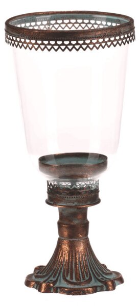 Kovový svícen 25 cm měděný FUP575-S