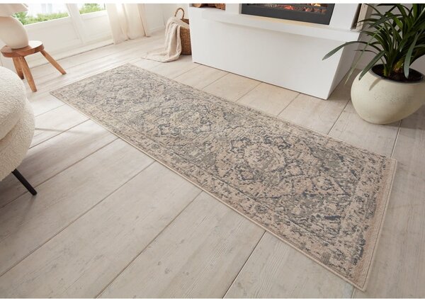 Šedobéžový běhoun 80x200 cm Terrain Designer Sand – Hanse Home