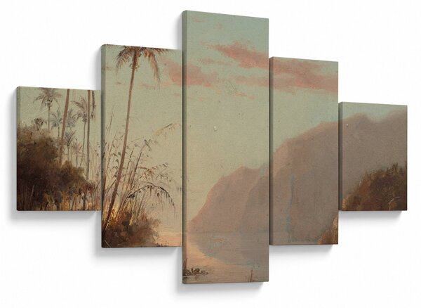 Obraz - Camille Pissarro, A creek in st. Thomas (Virgin Islands), reprodukce (125x70 cm)