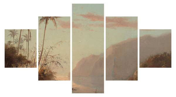 Obraz - Camille Pissarro, A creek in st. Thomas (Virgin Islands), reprodukce (125x70 cm)