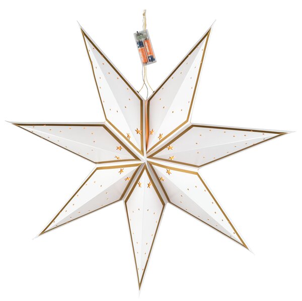 LIVARNO home Vánoční LED hvězda (krémová bílá se zlatým okrajem) (100337352002)