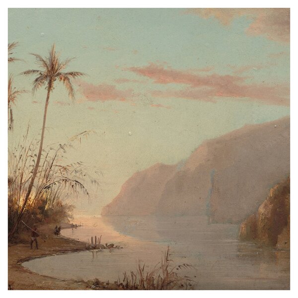Obraz - Camille Pissarro, A creek in st. Thomas (Virgin Islands), reprodukce (30x30 cm)