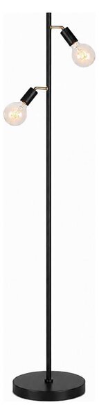 LED Stojací lampa 2xE27/7W/230V 2000K černá/zlatá