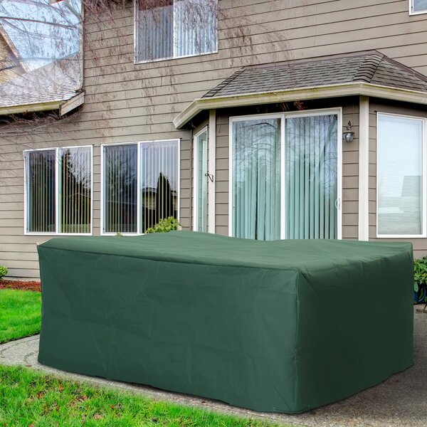 Ochranný obal na zahradní nábytek Outsunny 222x155x67 cm, voděodolný, UV-odolný, prachuvzdorný, ochranný obal na terasu a patio, tmavě zelená | Aosom