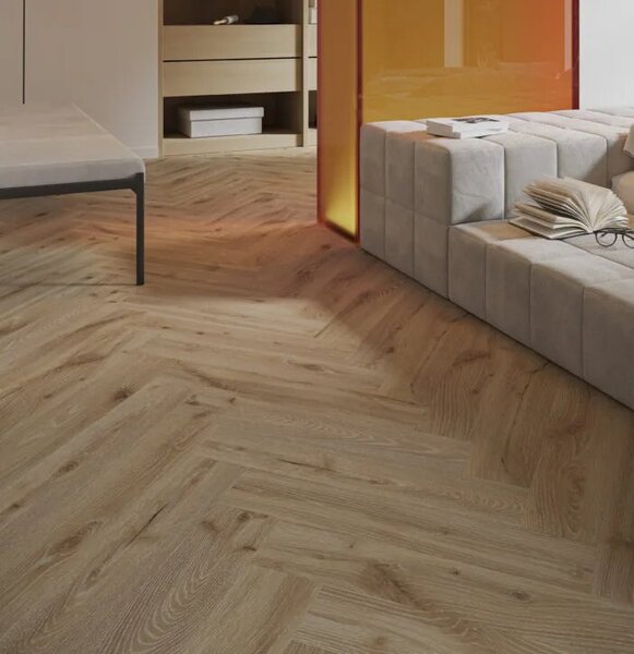 Vynilová SPC podlaha Barlinek Next Step Herringbone - Desert Oak