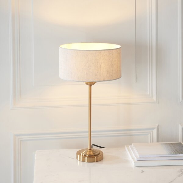 Endon 110728 - Stolní lampa HIGHCLERE 1xE14/7W/230V béžová/mosaz