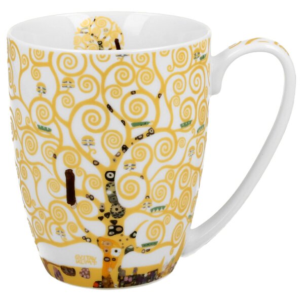 Porcelánový hrnek Klimt Ecru Tree Of Life 350 ml