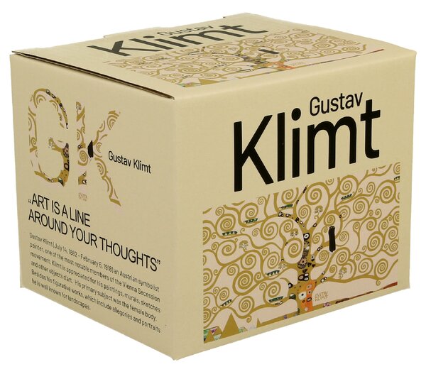 Porcelánový hrnek Klimt Ecru Tree Of Life 430 ml