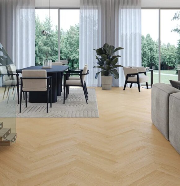 Vynilová SPC podlaha Barlinek Next Step Herringbone - Cream Oak
